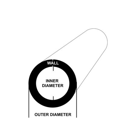 ONLINEMETALS 0.5" OD x 0.035" Wall x 0.43" ID Copper Round Tube 122 1869